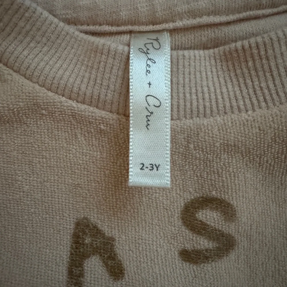 Rylee + Cru 2 Toddler Girl Sweaters Sz 2-3 | Neutral Beige Mauve Pullover Bundle